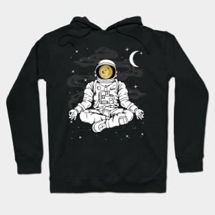Astronaut Yoga Dogecoin DOGE Coin To The Moon Crypto Token Cryptocurrency Blockchain Wallet Birthday Gift For Men Women Kids Hoodie